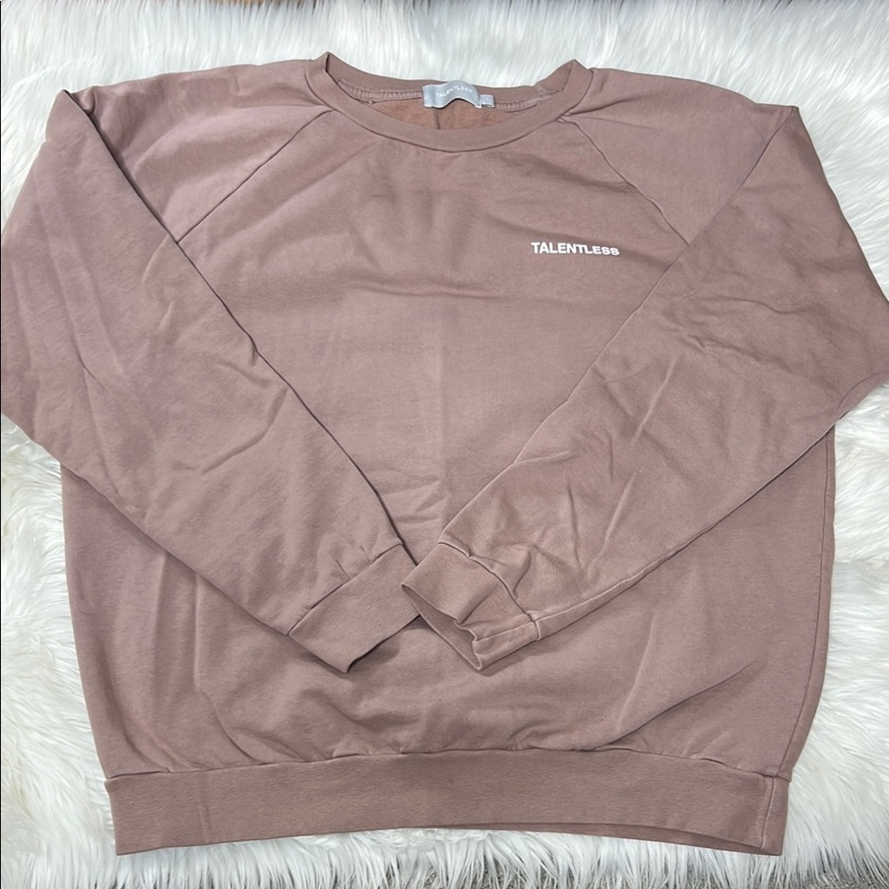 Talentless Brown Crewneck Sweater Soft Casual Fit